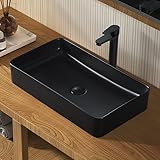 LUYI ブラック 洗面ボウル 手洗いボウル 洗面台 610x345x110