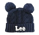Lee×StompStamp 耳付きケーブルニット帽 52cm コン