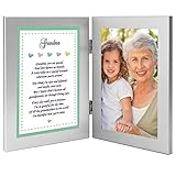 Gift for Grandma From Grandchild - Sweet Poem in Double Frame From Baby, Infant, Child - Add Photo b