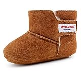 【SEBLES】 ベビー 赤ちゃん 裏起毛 あったか ムートン ブーツ キュート カジュアル キッズ 全3色 サイズ 11.5cm ～ 14cm　クロスセット (ブラウン,13.5)
