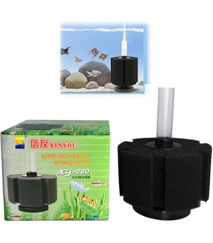 Amazon | YAARUJEE スポンジフィルター XY-180 投げ込み式フィルター