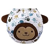 YideaHome人気　おむつ　布オムツ　新生児用　新生児用品　おむつカバー　防漏パンツ　通気性良い　柔らか サイズ調整OK 快適 動物　可愛い