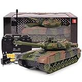 1/24 RC戦車玩具、戦車RCエアソフトパンツァー、2.4Ghzリモートコントロール軍用車両戦闘戦闘 (Color : Green)