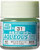 GSIクレオス 新水性ホビーカラー 光沢 ホワイトグリーン 基本色 10ml 模型用塗料 H31