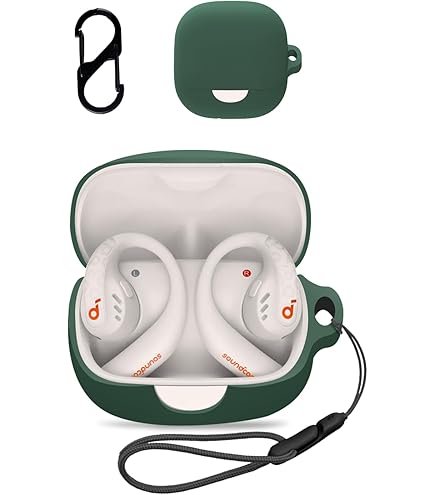 Anker Soundcore AeroFit ケース　シリコン　ホワイト Amazon | Anker Soundcore AeroFit 用 ケース カバー 【NOUKAJU