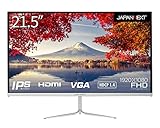 JAPANNEXT 21.5インチ モニター フルHD 1920x1080解像度 IPS ディスプレイ (HDMI/スピーカー内蔵/VESA対応/ブルーライトカット) JN-IPS215FHD