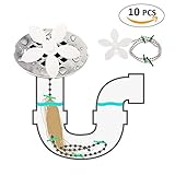 besegoシャワーDrainヘアキャッチャー、最高のホームツール – Drain ClogリムーバーFlowerクリーニングチェーンのキッチン、バスルーム、トイレSewer Clog Dredge 