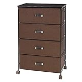 チェスト 収納 棚 ケース 布 ラック ランドリー 引出 布製ボックスのチェスト ファブリックチェスト 布製チェスト 4段 60W ブラウン/NCC60-4BR ベージュ/NCC60-4BE　幅60cm×奥行34.5cm×高さ93.5cm 