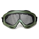 ペイントボールエアガンアウトドアスポーツのための戦術的な純金属メッシュの目の保護風X400ゴーグルメガネ