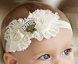 UMBC Retrieversベビー/幼児用Shabby Flowerヘアリボンヘアバンド(幼児/ 16 " )