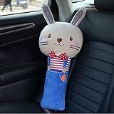 Amorus　子供　シートベルト　カバー　枕　クッション　パッド　車　首　まくら　安全　グッズ　車内泊　車中泊　旅行　睡眠　ぬいぐるみ　動物型　可愛い (ウサギ)