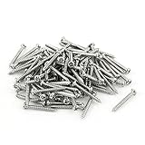 uxcell セルフタッピング･ネジボルト M2 x 15mm 0ラウンドヘッド ステンレス鋼 100個入り