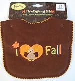 Frenchie Mini Couture Thanksgiving Autumn Bibs - I Love Fall by Mini Couture