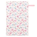 赤ちゃんにやさしい安心おむつ替えシート（日本製） 防水　コンパクト収納　出産祝い　ハッピーうさちゃん仲良しうさちゃん(スケアー地・水玉ホワイト)　B0702400　日本製