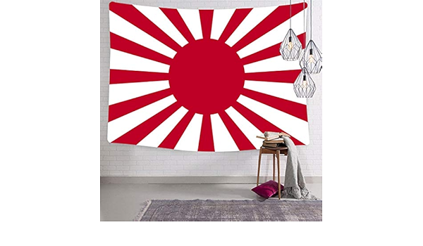 Amazon Co Jp 旭日旗 日章旗 タペストリー 壁掛け布 多機能 アートプリント インテリア ファブリック 部屋 装飾用品 59 1x 59 1 Inch ホーム キッチン