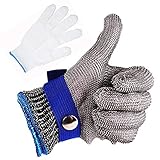 防刃手袋 作業用手袋 軍手 ステンレス鋼メッシュ防護手袋 切れない グローブ（片手）左右 兼用