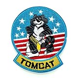RESPEC ベルクロ パッチ 刺繍 ワッペン トップガンシリーズ 米海軍 マジックテープ 勲章 TOP GUN (トムキャット)