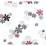 York Wallcoverings YK0152SMP York Kids IV Flower Power 8-Inch x 10-Inch Memo Sample Wallpaper, Pink/