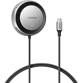 UGREEN MagFlow Pro 瞬間冷却 25W ワイヤレス充電器 MagSafe マグネット式 充電パッド iPhone&AirPods対応 | Qi2認証、TEC半導体冷却技術+高回転ファン内蔵、接触冷感、過熱防止、充電速度維持、超強力磁力