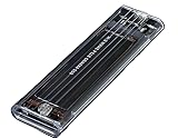 M2 NVMe+NGFF デュアル プロトコル対応 外付けSSDケース, USB 3.2 Gen2 10Gbps, 透明 PCエンクロージャ, M.2 SSD変換アダプター