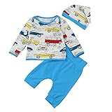 Tovadoo 子供服 ベビー服 男の子 トップス+ズボン セットアップ 長袖 秋冬 車柄 パジャマ 部屋着 保育園 旅行