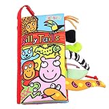 Quner®　教育用品　布本　立体　動物　可愛い　鮮やか　テール　赤ちゃん 赤ちゃん用　新型　早期教育　パズル　動物尾布本　教育　おもちゃ