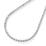 [シルバークロスカタログ] SILVER CROSS CATALOG カット フレンチ ロープ チェーン ネックレス 幅 2mm 長さ 60cm (ポーチ or 酸化防止袋付き) シルバー 925 a1306-20-60