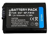 【大容量+1850mAh】NP-FW50互換 リチュウム電池 バッテリー（容量UP）長時間使用できます 7.2V PSE認証