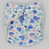 エルフ ベビー(Fairy Baby) ベビー用ダブルブレスト 柔らかい通気性キャラコ 赤ちゃんおむつカバー 愛ブルー