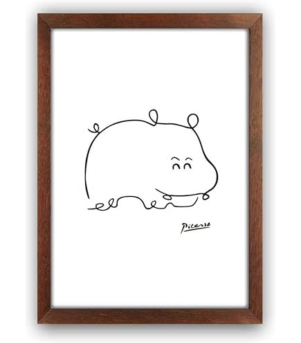 Amazon.co.jp: ピカソ ふくろうの絵 A4サイズ フレーム付き アート
