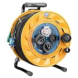 ハタヤ(HATAYA) 屋外用リール 漏電遮断器付 接地付 50m BF-501K