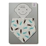 めんぷます田赤ちゃんのガーゼバンダナビブ生まれた! (ブルー)約30×30cm※広げた状態綿100%日本製