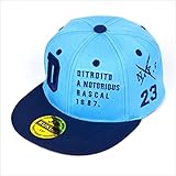 Rush.C ファッション 小物 帽子 キャップ帽子 キッズ ジュニア ブルー イエロー ホワイト 【Rush.Cオリジナルハンカチセット】 B101 (ブルー)