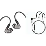 Sennheiser ゼンハイザー 有線イヤホン IE 600, ダイナミック カナル型 オーディオファイル ハイエンド MMCX アモルファスジルコニウム素材 高遮音性 + ゼンハイザー Sennheiser IEシリーズ用MMCXブレードケーブル