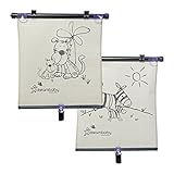 Dreambaby Double-Sided Adjustable Car Window Roller Shade - (Zebra/Tiger Print by Dreambaby