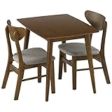 ダイニングテーブル 3点セット テーブル＆チェア セット 食卓セット 〔テーブル+チェア2脚〕 ウォールナット