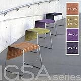 日本製 Japan IGSA series (いぐさシリーズ) いぐさチェア Stool(スツール) W450×D450×H430 ブラック