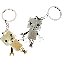 Amazon.co.jp: [OFFSCH] ヴィンテージロボットキーチェーン 金属