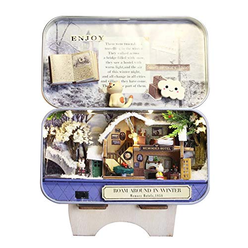 ドールハウス ミニチュアハウス キット ボックスシアター Diy Led照明 初心者向け ラビット人形の家 冬日漫遊 Myzakaya Myt001ek0 の最安値と通販店 取扱店なし サープラ