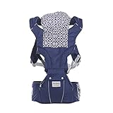 Mobesy 抱っこ紐 ヒップシート キャリア ベビーキャリア 抱っこひも おんぶ ヨコ抱き 新生児から3歳まで 6ウエイ JA8909 (ブルー)