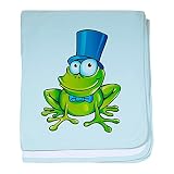 Truly Teague Baby Blanket Frog with Top帽子 カラー: ブルー