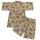 甚平スーツ キッズ ベビー 男の子 女の子 子供 夏物 ドラゴン 金魚 ネコ タヌキ イチゴ fo-jib 130 No.06