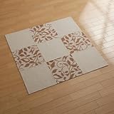 吸着 タイルマット 9枚入 リーフ 30x30cm