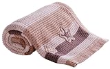 Clair de Lune - Natural Multi Stripe Knitted Pram Blanket