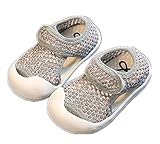WIN 子供靴ベビー サンダル シューズ　つま先保護　メッシュ　靴 　男女兼用 (内寸13.5cm, グレー)