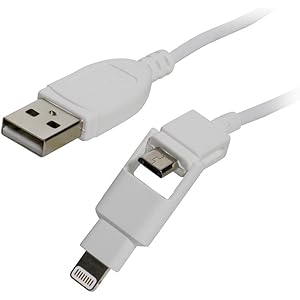 オウルテック Lightning変換アダプタ付きmicroUSBケーブル Kindle, Fireタブレット/iPhon…