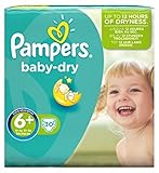 パンパース赤ちゃんドライサイズ6+（特大+）を必須パック30おむつ (Pampers) (x6) - Pampers Baby Dry Size 6+ (Extra Large+) Essential