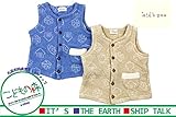 【子供服】 kids zoo (キッズズー) ボア配色ニットキルトおうち柄ベスト 70cm～95cm W62200