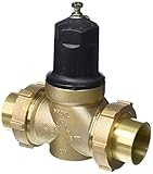 Zurn 2-NR3XLDUC Lead Free Plastic Bell Water Pressure Reducing Valve, 2 Double Union FNPT with Coppe