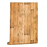 fancy-fix　壁紙シール　DIY　黄木目柄　リフォーム　ウォールステッカー　防水　45CM*10M　貼ってはがせるシール　のり付き壁紙　おしゃれ